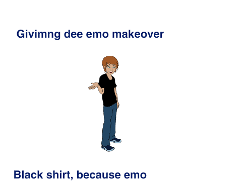 Dee's emo makeover 