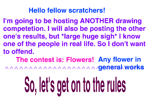 Drawing contest: FLOWERS!