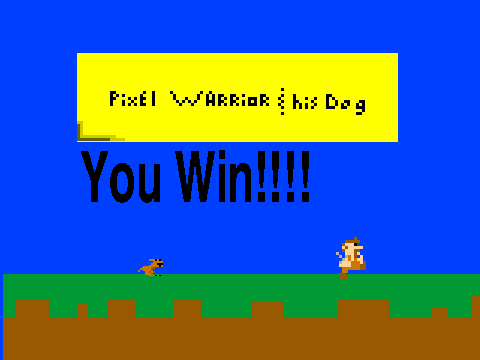 Pixel warrior & his dog: The Battle