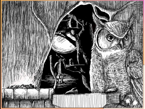 Digital Drawing - Bubo the Blacksmith