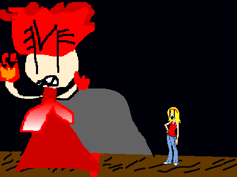 add yourself looking up lava/fire princess