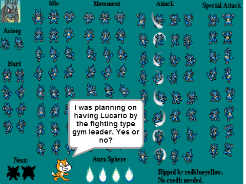 Lucario Sprites (for Pokemon 4Ever RPG)