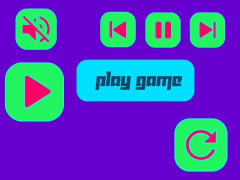 colorful interface elements with effects  
