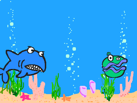 clam and shark