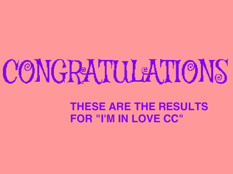 CONGRATULATIONS  