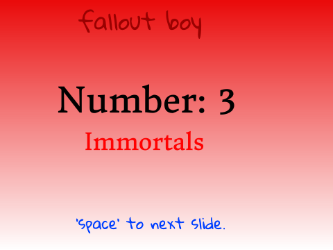 My 3 favorite Fallout Boy songs!