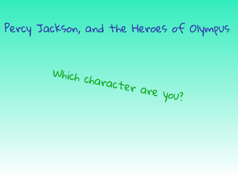 Percy Jackson Character Quiz