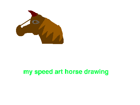 my speed art horse drawing