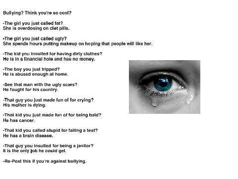 I am against bullying. remixed
