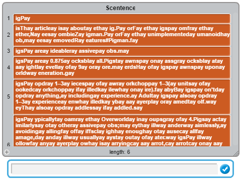 Pig Latin