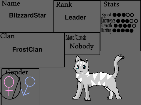 Warrior Cats RP sign-up sheet remix