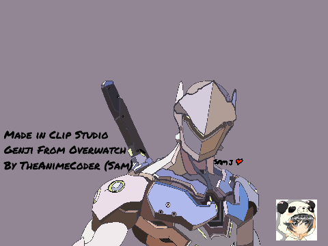Genji From Overwatch Drawing!