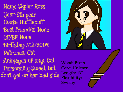 Harry Potter RP Bio™ - Skyler Ross
