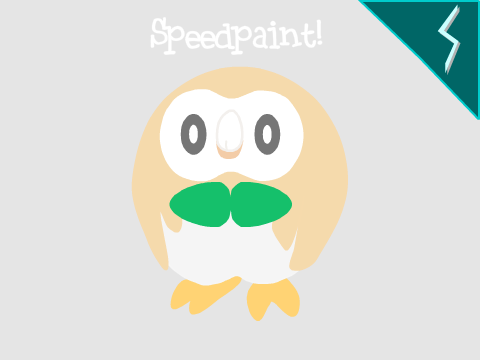 Rowlet Speedpaint | 100% Vector