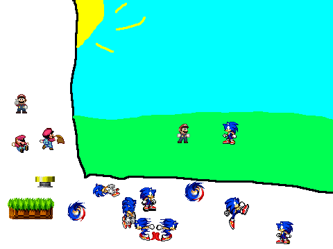 mario vs sonic scene creator