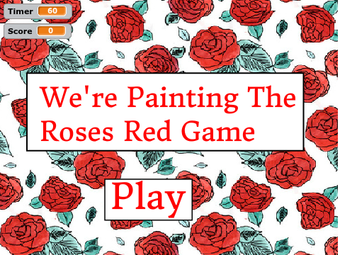 We're Painting the Roses Red Game