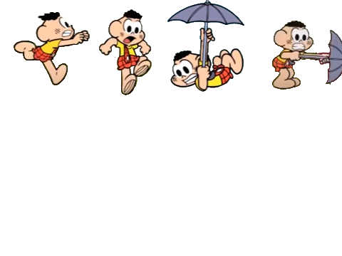 Alguns sprites do Jogo do Cascão.