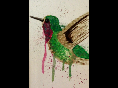 Watercolor HummingBird