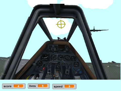 FW-190 vs B-17 3D dogfight simulator