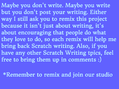 Bring Back Scratch Writing remix remix