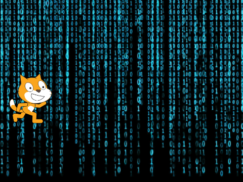 Scratch Cat Walking Through Cyberspace