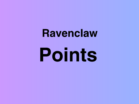 Ravenclaw pionts