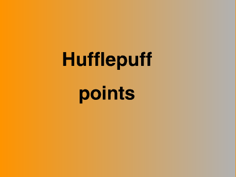 Hufflepuff Points