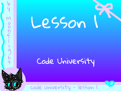Code University - Lesson 1