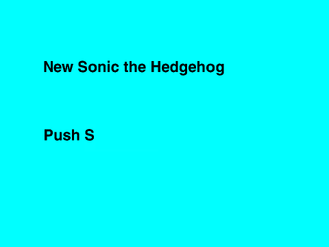 New Sonic The Hedgehog Demo 1