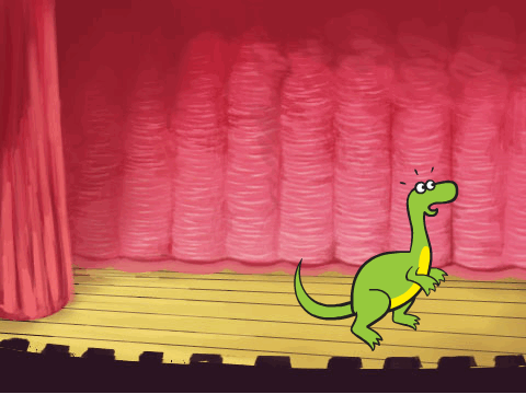 dinosaur playing the piano