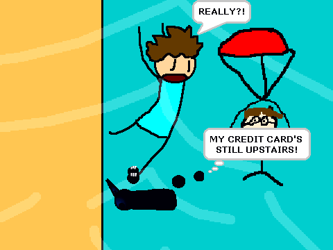 Add yourself falling from a building!