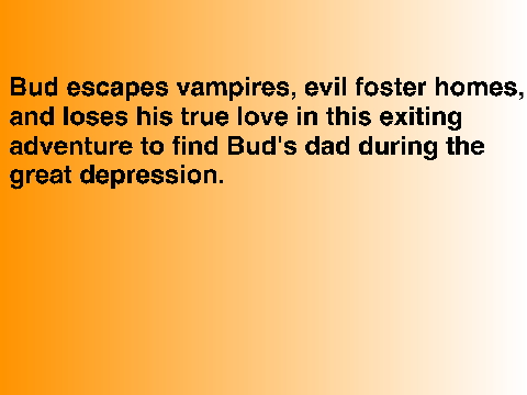 6th grade book - Bud Not Buddy