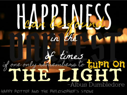 ϟHappiness can be found in the darkest of times