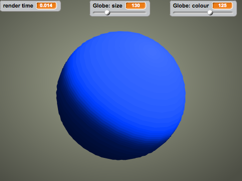 Shaded globe using pen