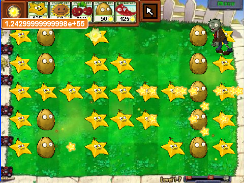 Plants vs. Zombies Seeing Stars infinite sun!!!!!