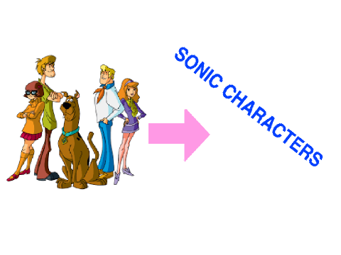 Sonic characters as Mystery Inc