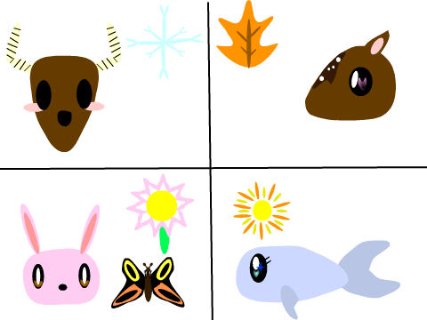 Animals in the seasons