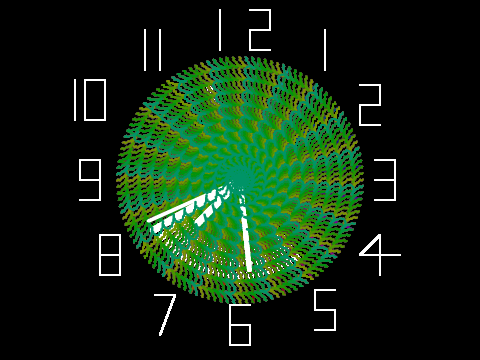 Spin Art Clock (100% pen)