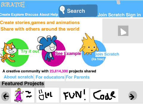 Scratch HomePage