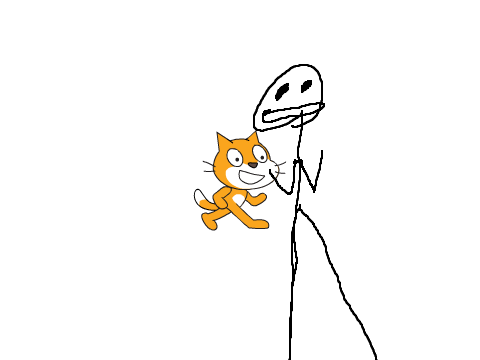 add your self running from scratch cat!