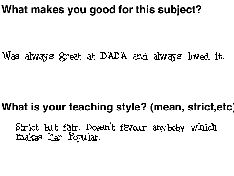 Virtual Hogwarts Teacher Application remix @nottsj