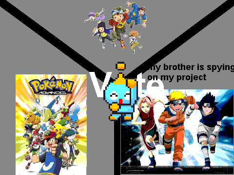 Digimon,Pokemon,and Naruto vote