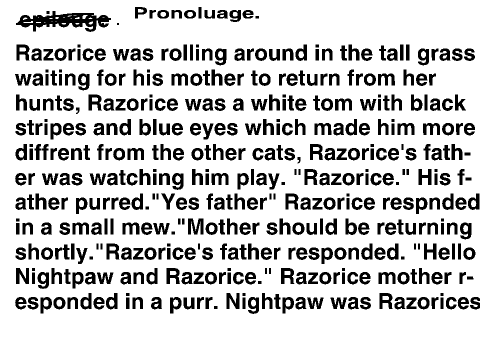 Prolouage The story of Razorice.