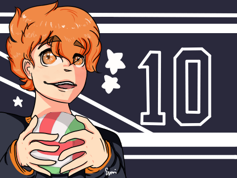 Art- Haikyuu!! - Hinata (Hair style change :O)