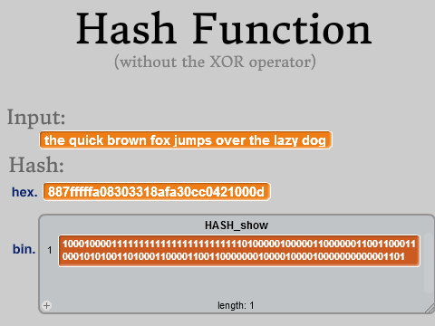 Hashing without the XOR