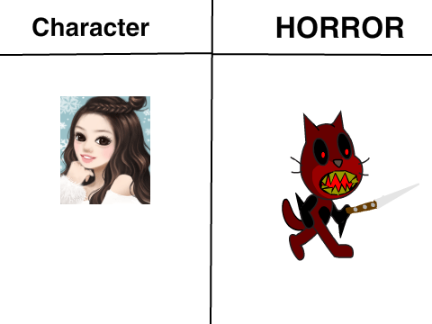 Give Me Your Character and I Will Make it Scary remix