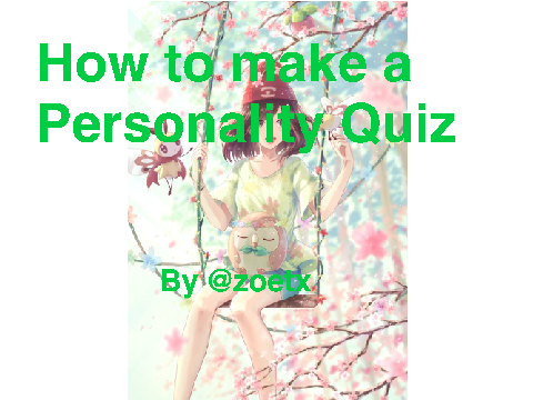 How to make a Personality Quiz