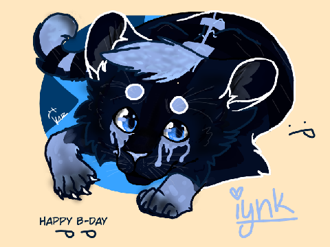 B-day Fanart For _Harli-Blue_
