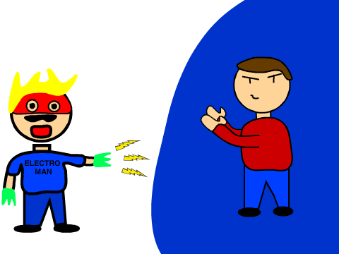 Electro Man Vs.Forcefield Guy