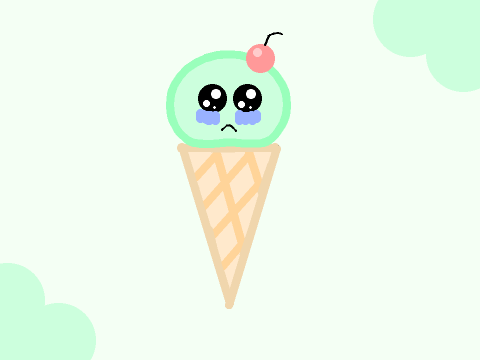 cute kawaii mint icecream! (contest entry)